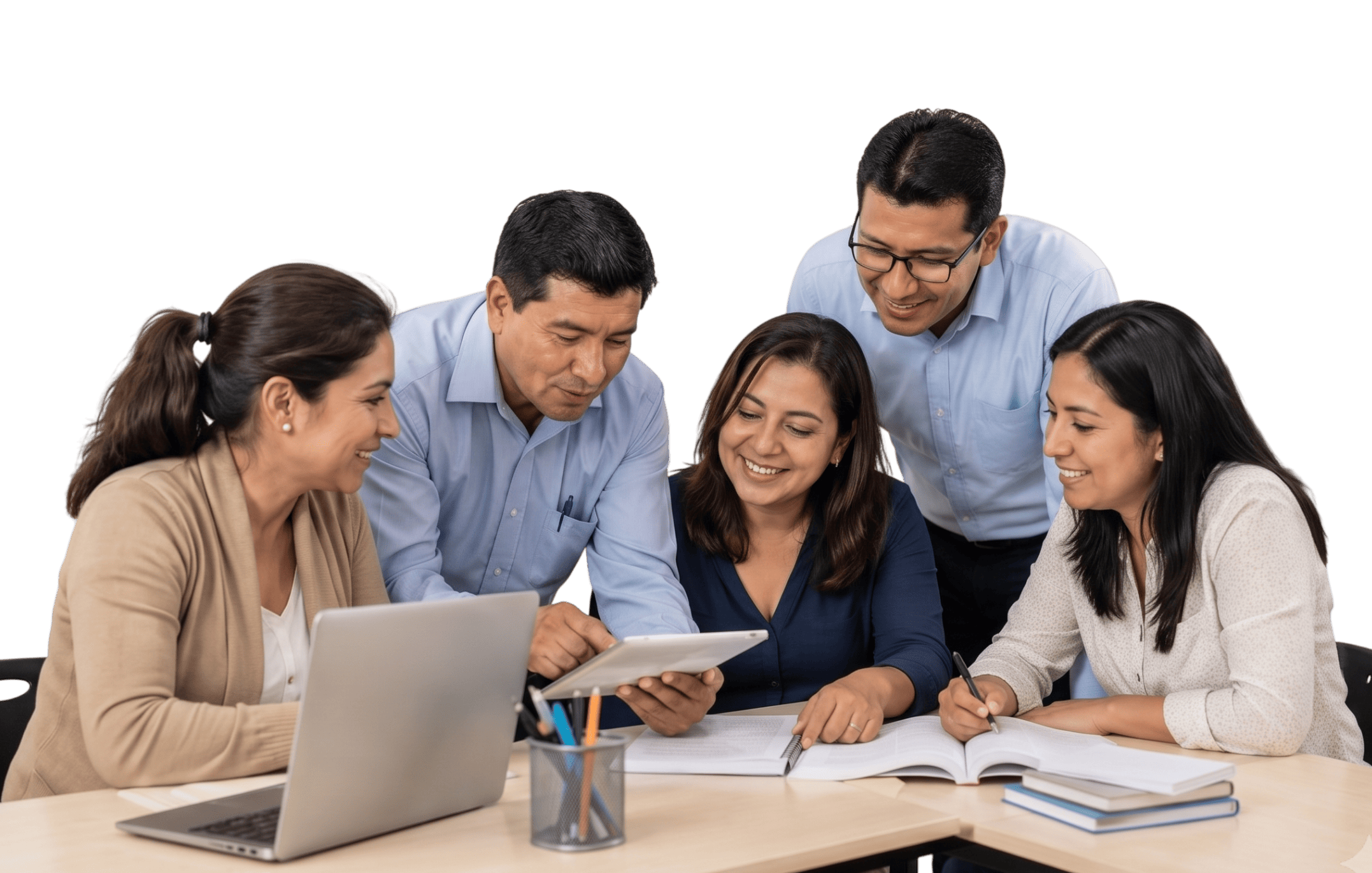 Docente usando la plataforma EntreColegas